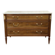 Commode Louis XVI en acajou et dessus marbre des années 1950