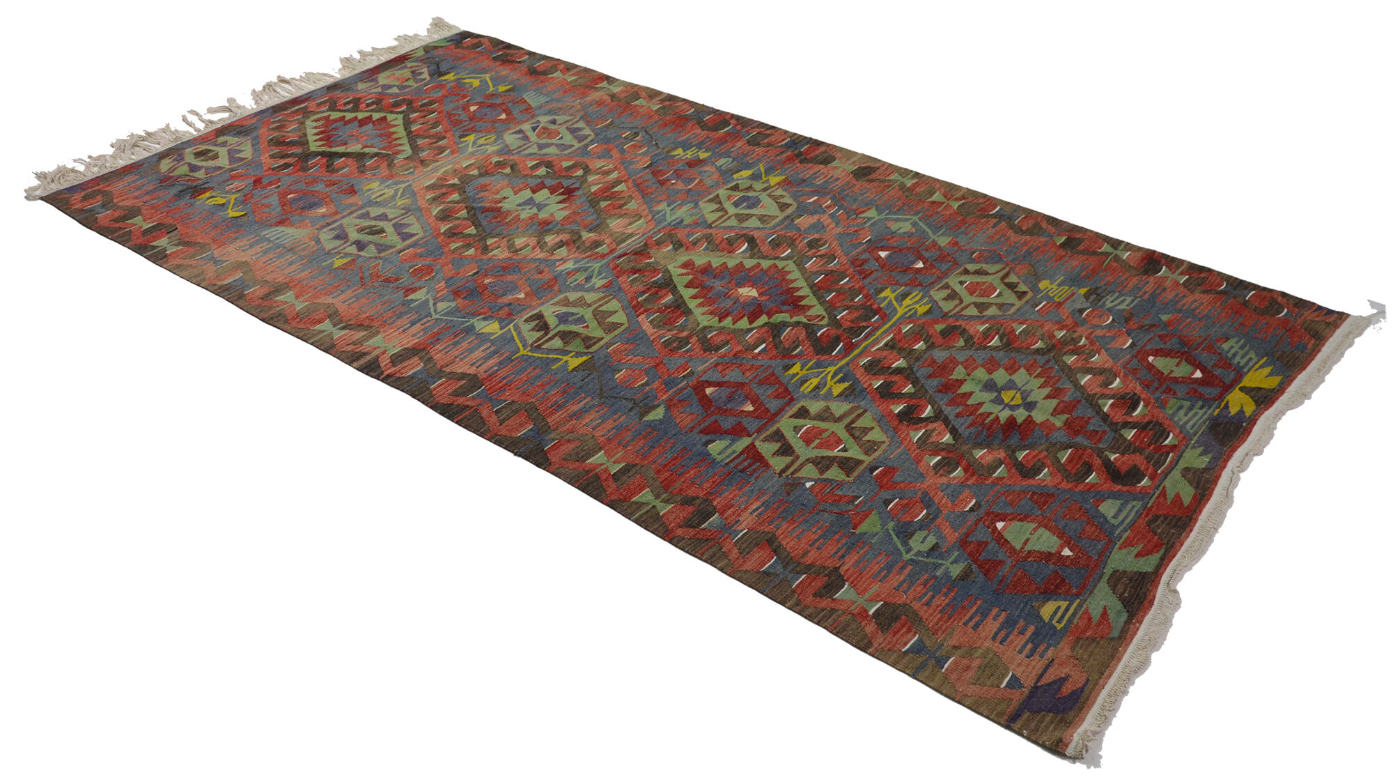 Anatolian handmade kilim rug 320 cm x 168 cm