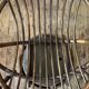 Pair of rotating rattan armchairs