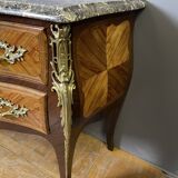 Louis XV style commode in marquetry from around 1920.
