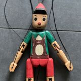 Pinocchio articulated wooden puppet, height 81 cm