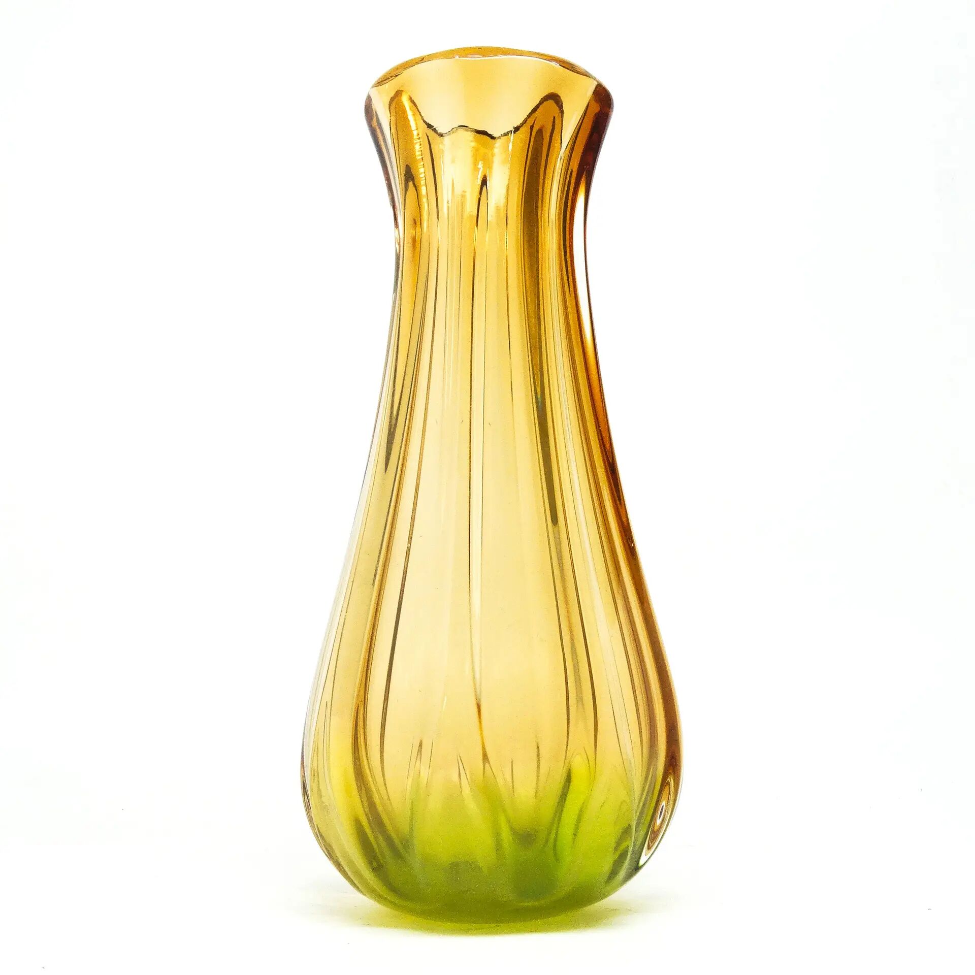 Vase Murano Sommerso, design moderne du milieu du siècle, en verre, conçu par F. Poli, Italie, années 1950.