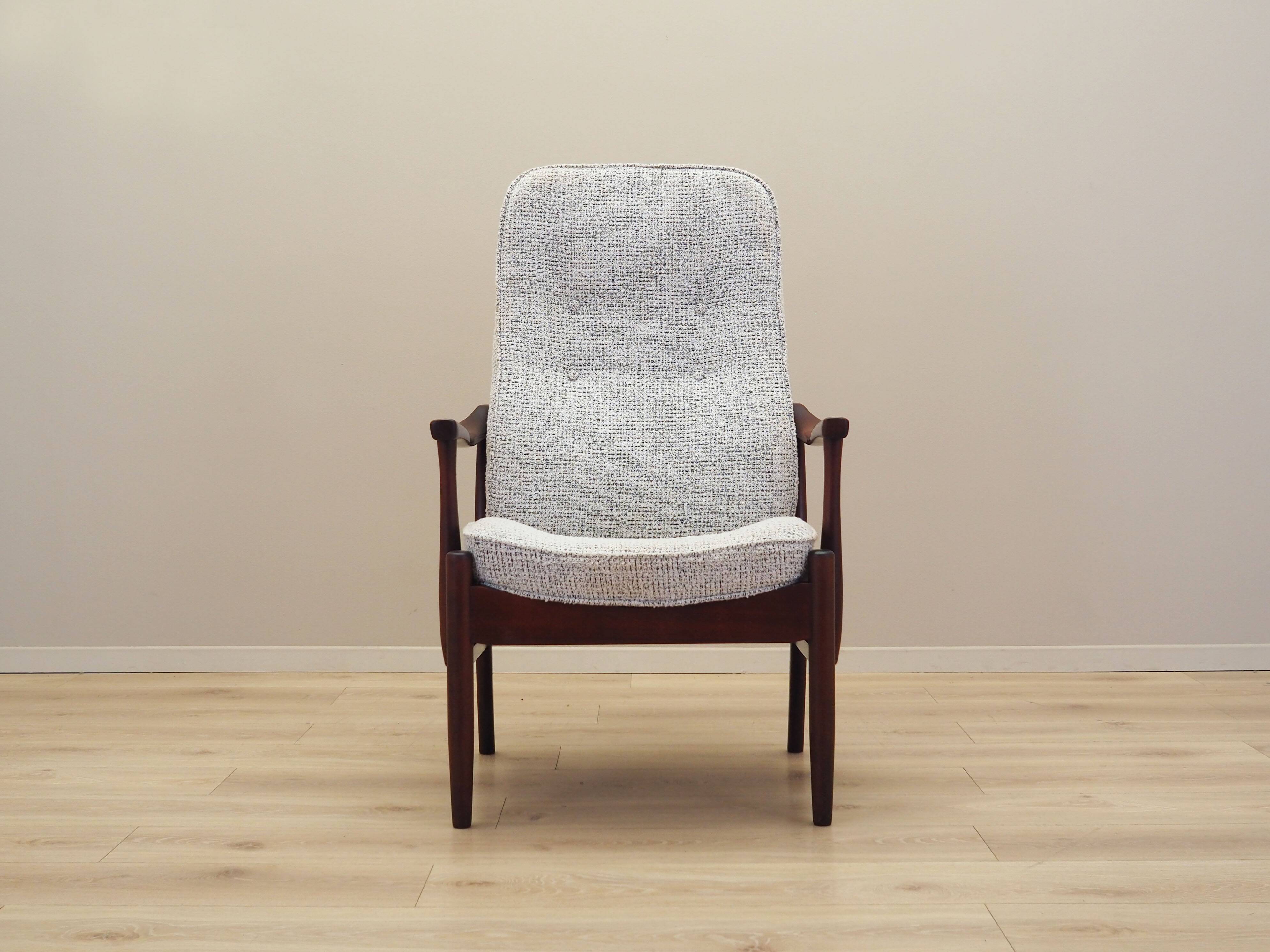 Fauteuil en hêtre, design danois, années 1970, fabrication : Farstrup Møbler