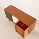 Vintage teak sideboard in the style of Charlotte Perriand, 1970s