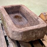 Breton granite trough XIXth -88x49cm