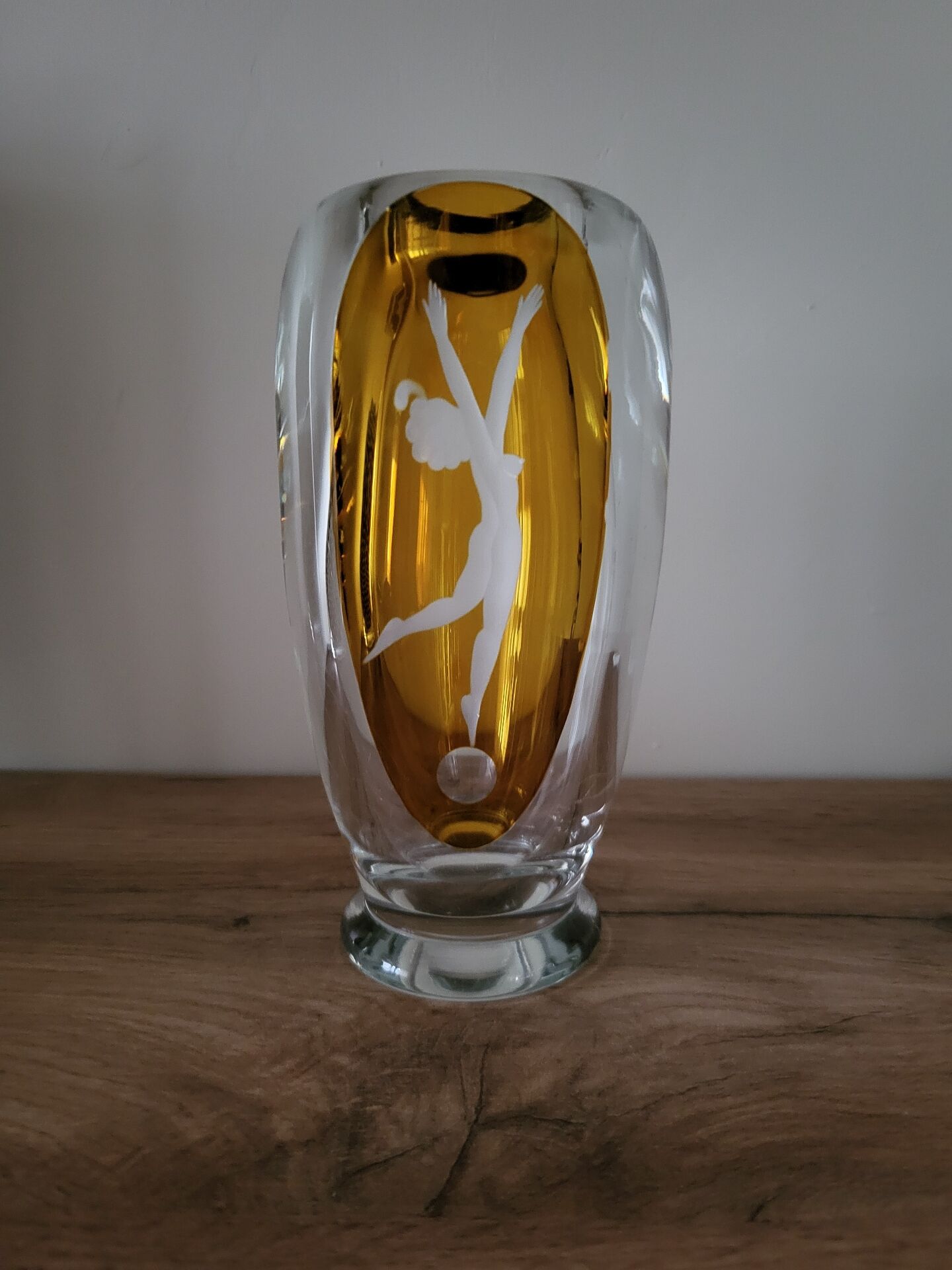 Decorative glass vase Art Deco Woman
