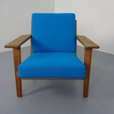 Danish GE290 Chair in Oak and Kvadrat Hallingdal by Hans J. Wegner for Getama, 1960s