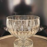 Large cut crystal bowl on a stand