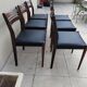6 vintage teak chairs from the 1960s, Scandinavian Danish.
