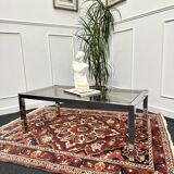 Chrome coffee table and smoked glass