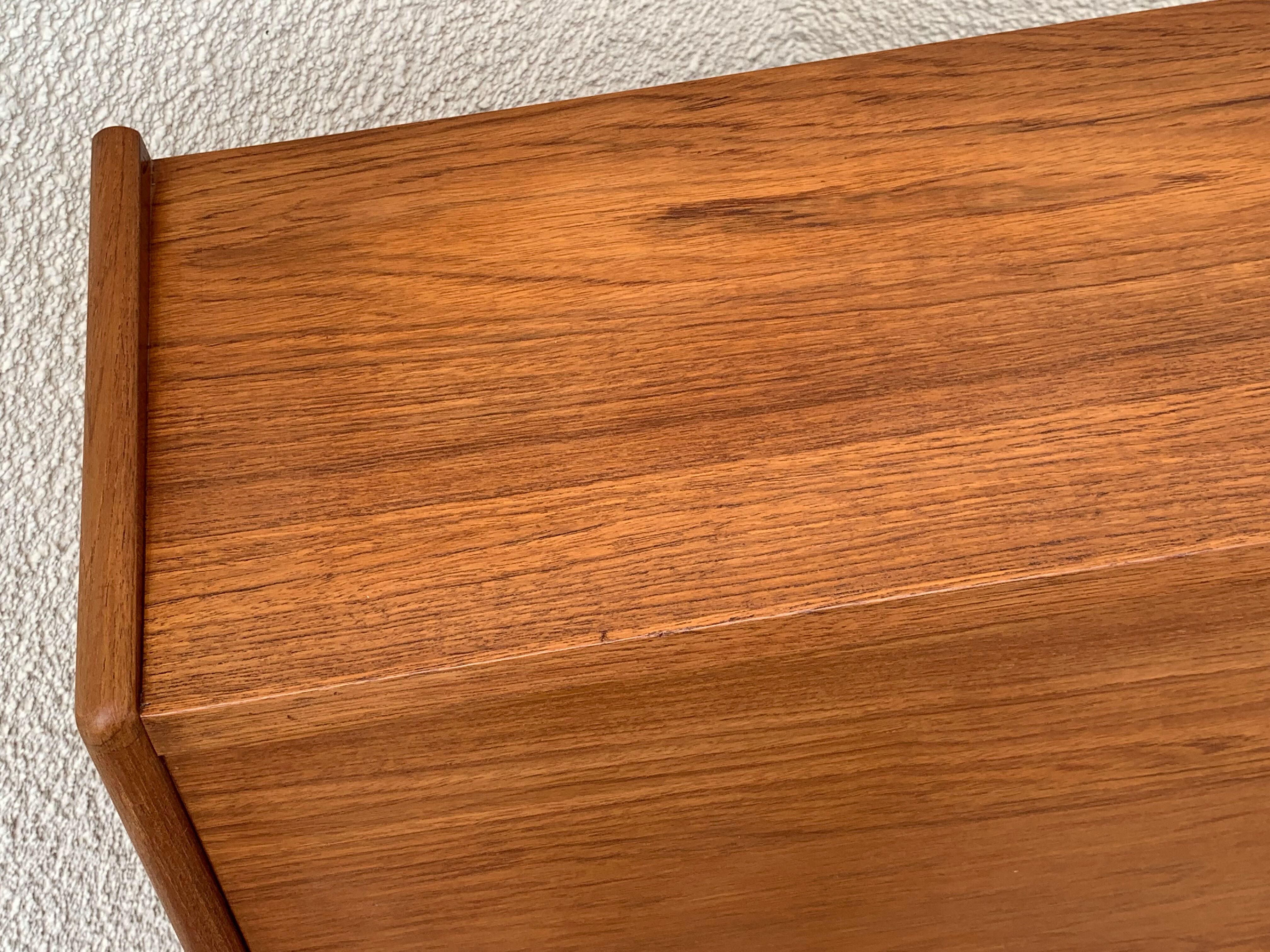 Secretary chest of drawers Teak by Arne Wahl Iversen for Falster Modelfabrik 1960