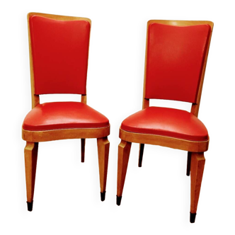 Paire de chaises Art Déco dans le style d'André Arbus