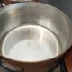 Set of 5 tinned copper pans