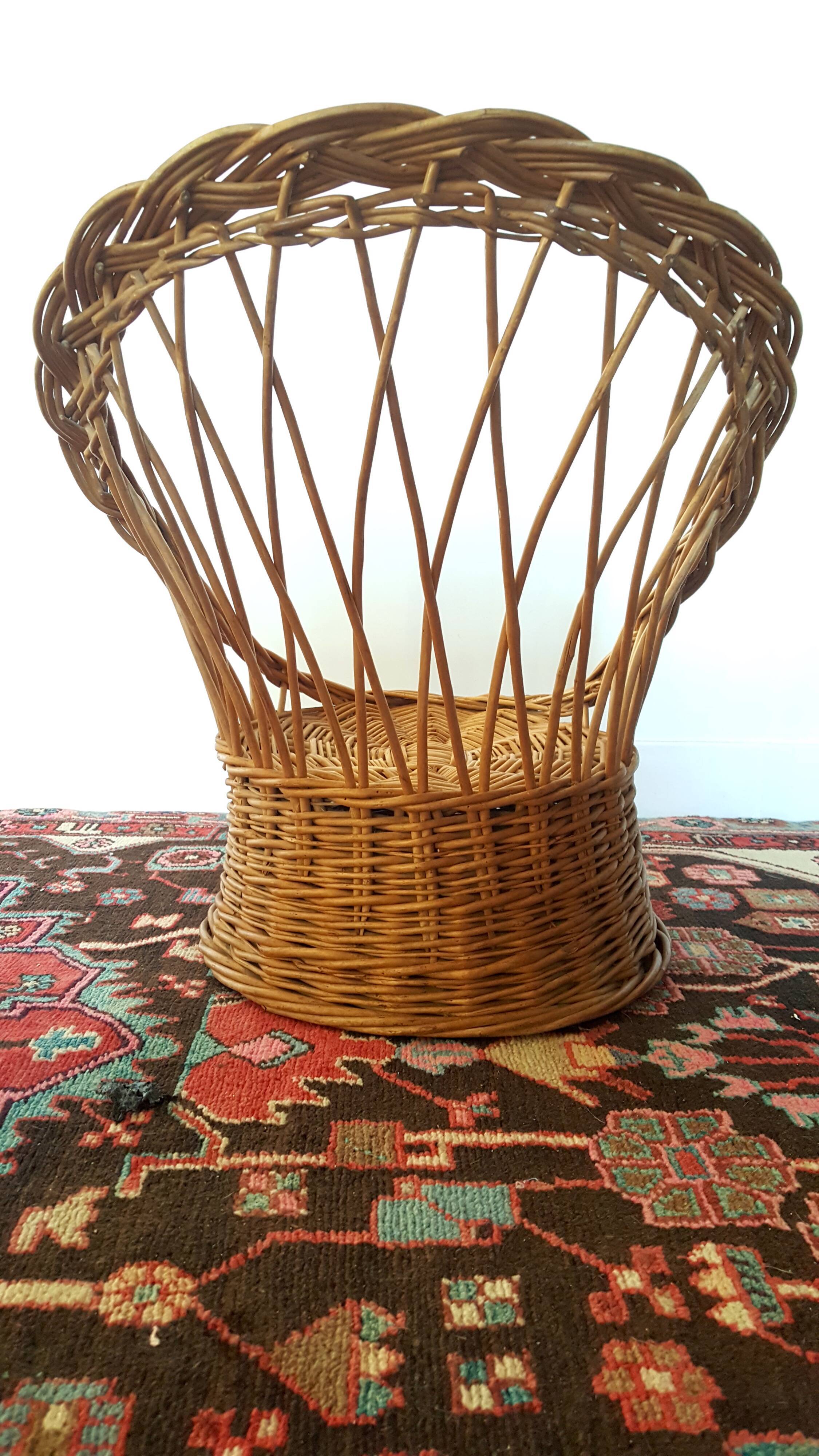 Vintage children's basket chair