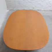 'Superellipse' pedestal table in oak by Arne Jacobsen for Fritz Hansen, 1981