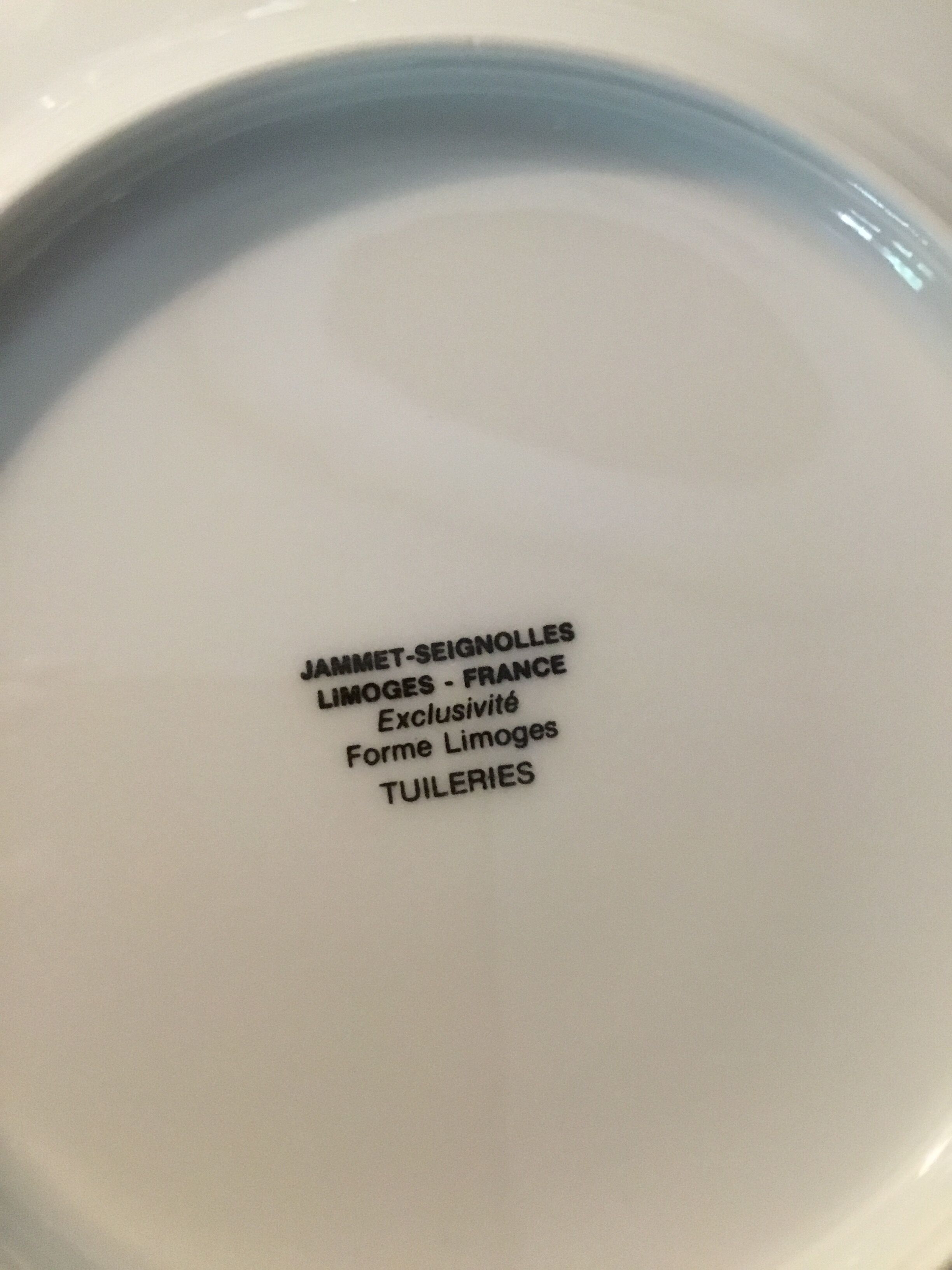Service de table en porcelaine de limoges, Jammet Seignolles