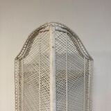 Vintage rattan corner shelf