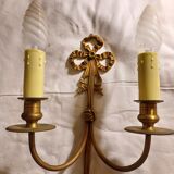 Paire d’appliques en bronze doré, style Louis XVI