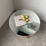 Art deco mirror pedestal table in walnut 1930