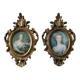 Lot de 2 anciens cadres en bois doré et sculpté