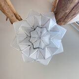 Vintage frosted glass lamp, Art Deco star shape, customizable