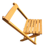 Children's folding chair made of wood.