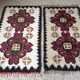 Pair of bohemian wool rugs from the 60s and 70s