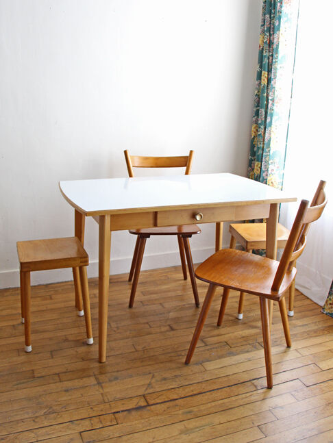 Formica dining table and wood