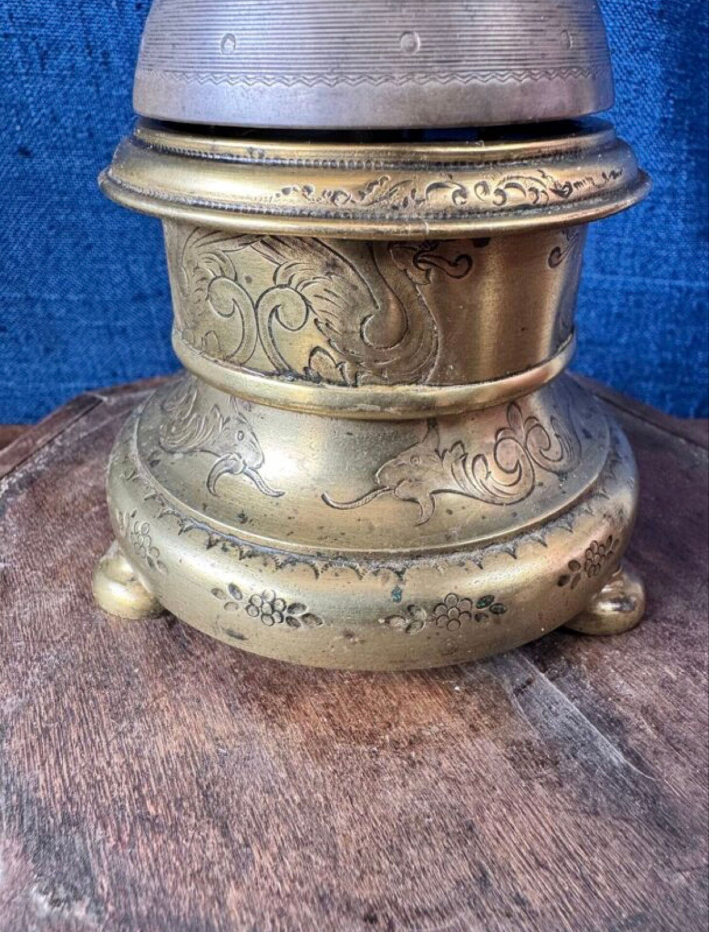 Antique mechanical table bell, late 19th century.