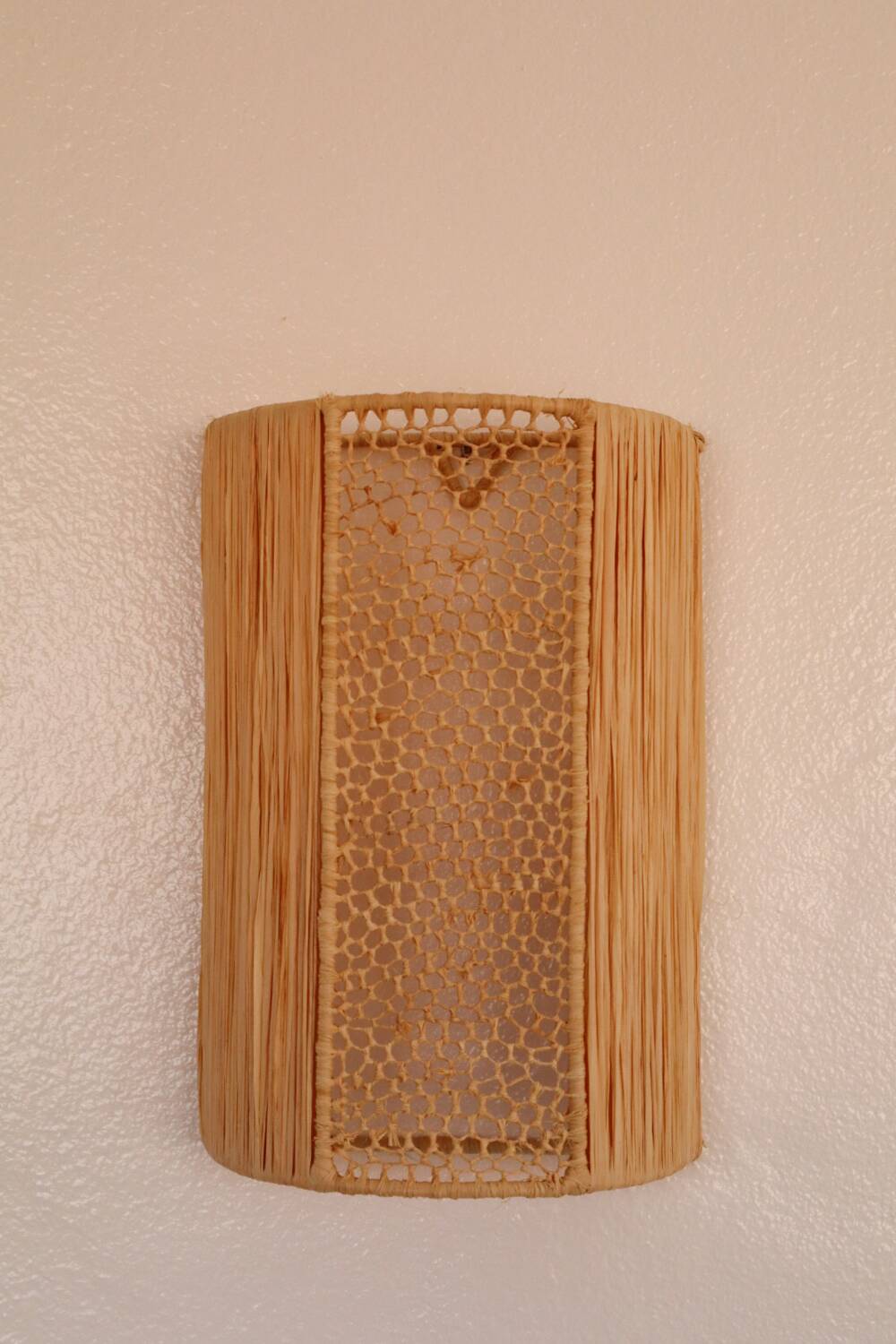 Bohemian Honeycomb Raffia Wall Sconces