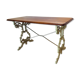 Table à manger de bistrot bois et fer forgé