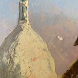 Old painting, view of Montmartre, signed Pierre Lemoine (1920-2006)