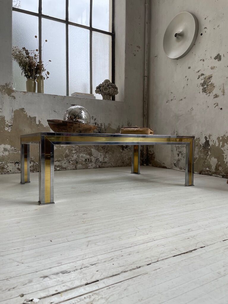 Brass chrome coffee table