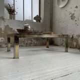 Table basse chrome laiton