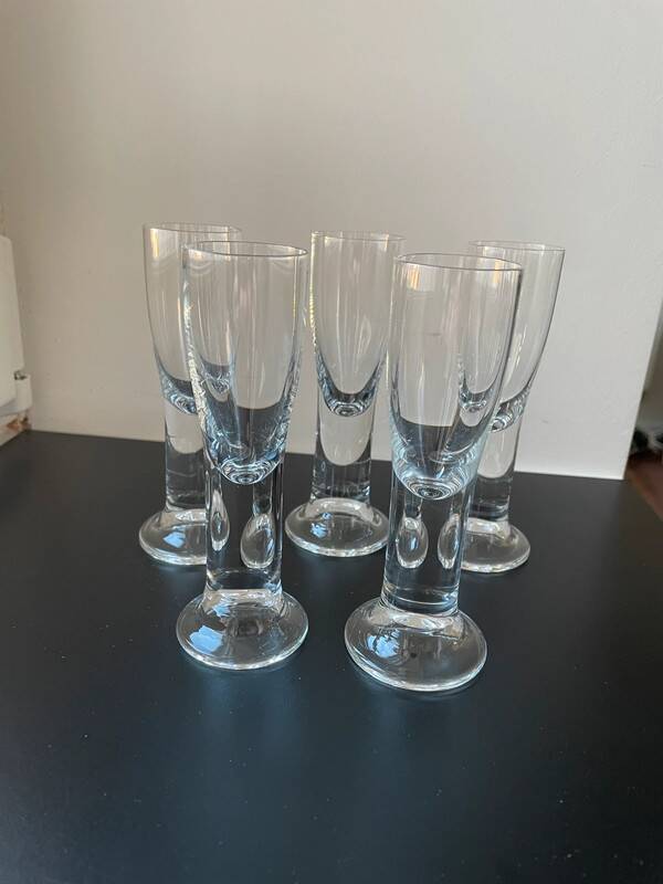 5 crystal shot glasses