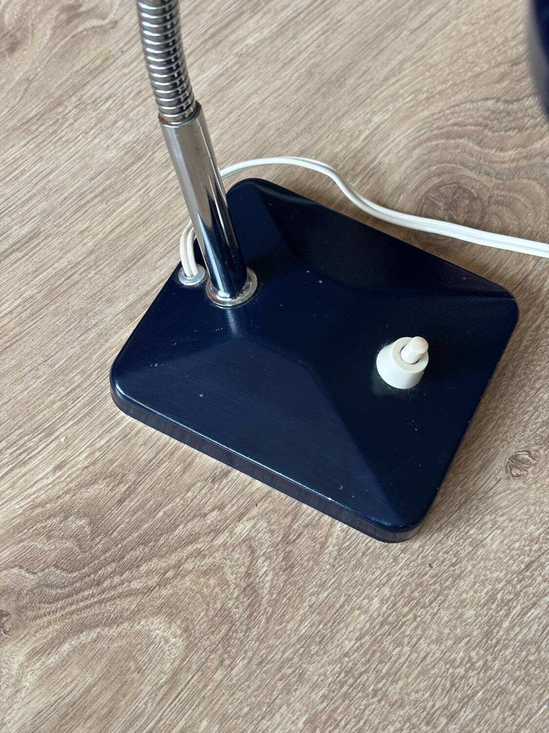 Lampe articulée de bureau en métal bleu, 1970