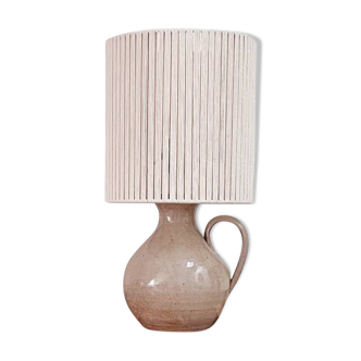 Stoneware and cotton thread lamp