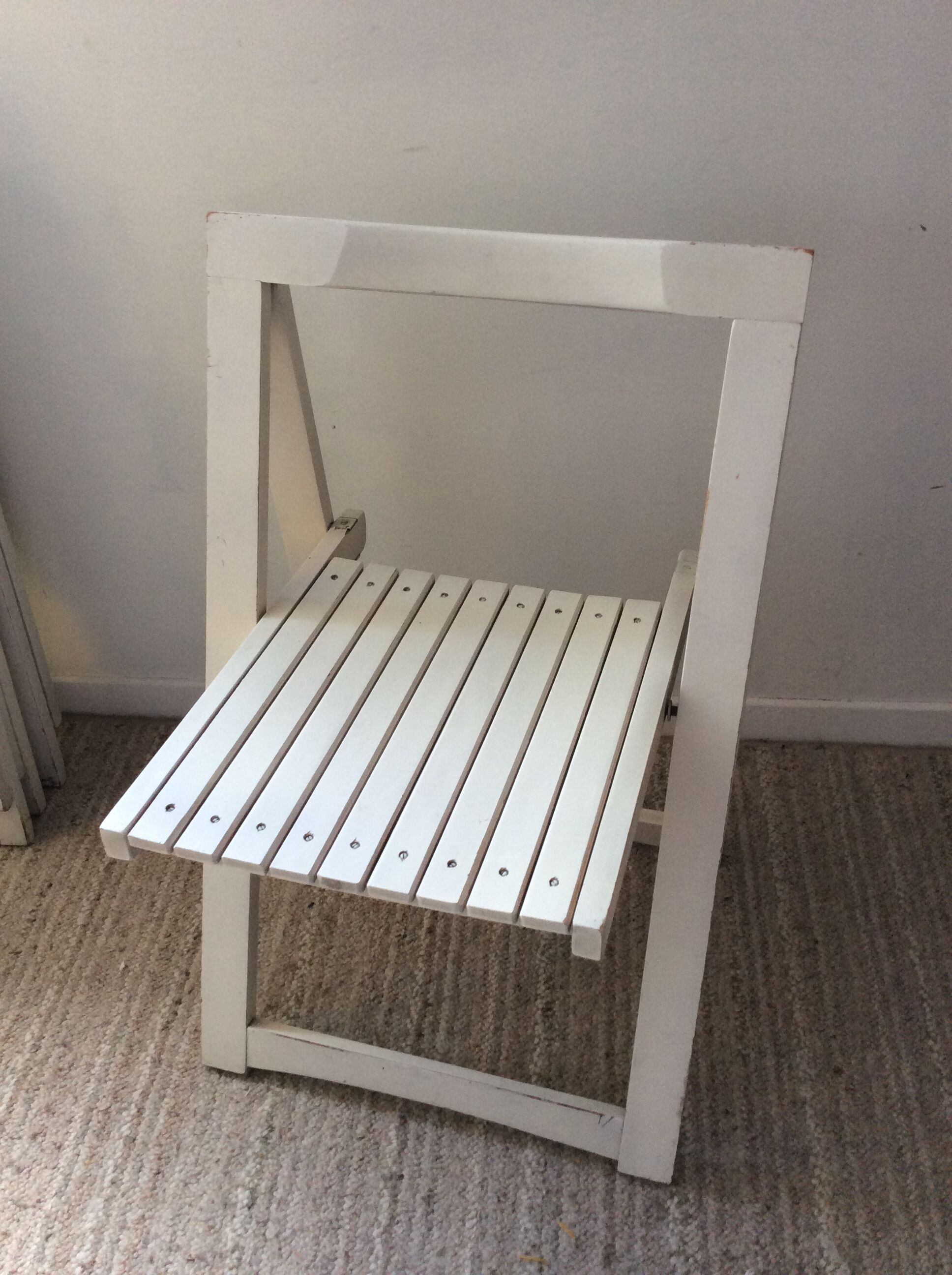 Series of 4 Italian folding chairs from the 70s