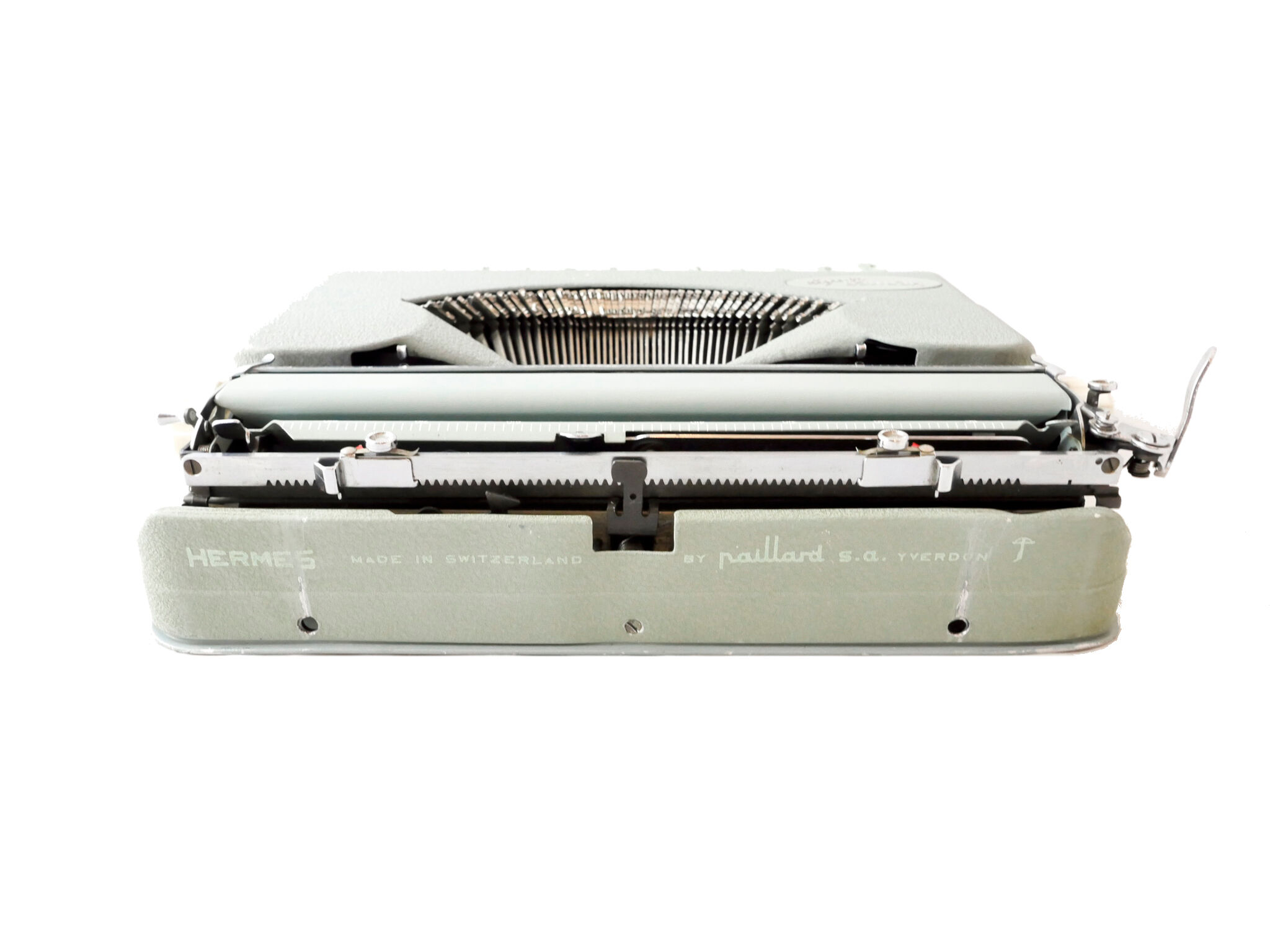 Hermes Baby Rocket green lime typewriter revised new ribbon