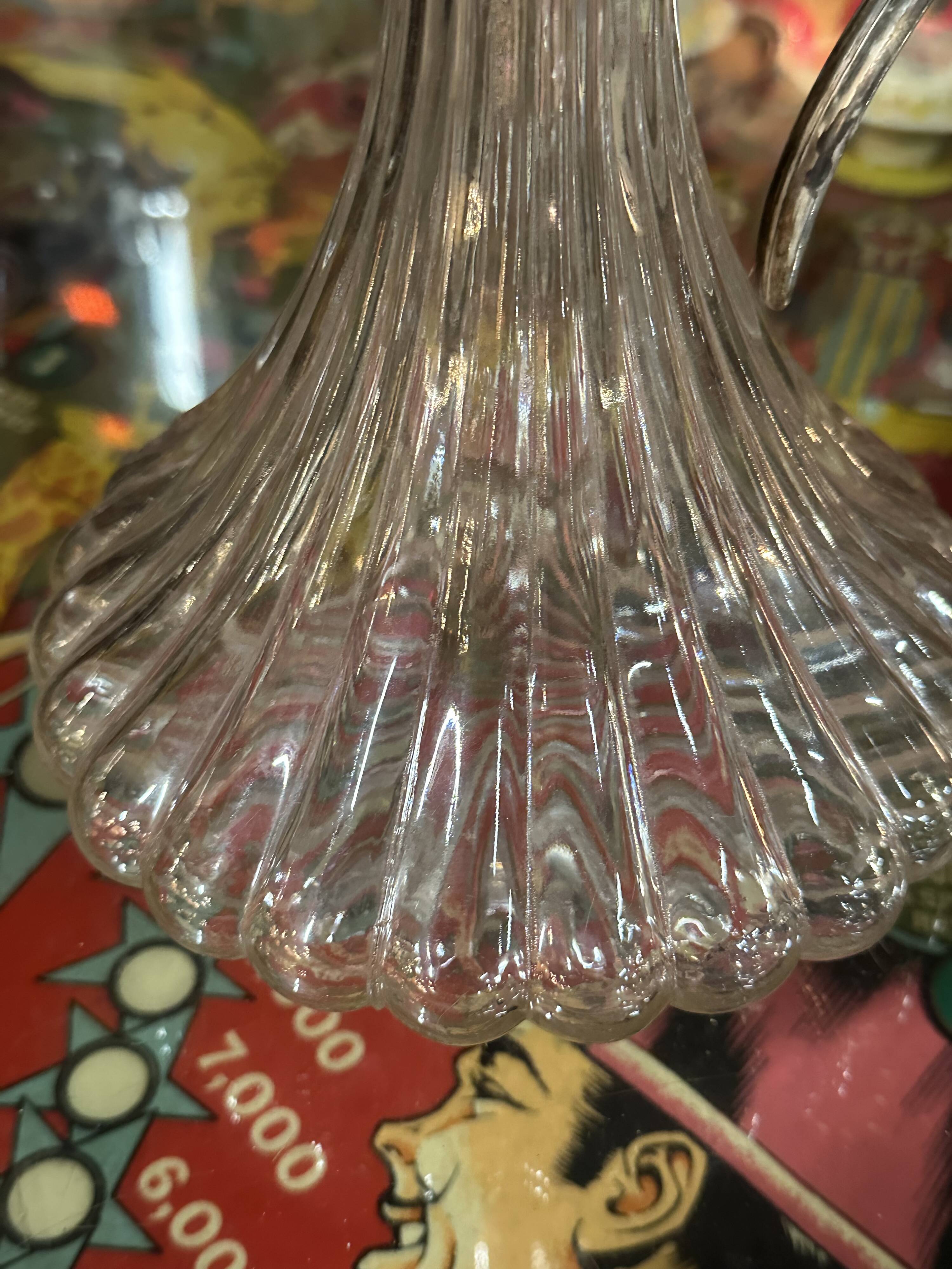 Décanteur métal argenté