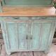 Parisian buffet patine celadon green and bluish grey