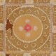 Vintage Turkish hand-knotted rug 131x136 cm