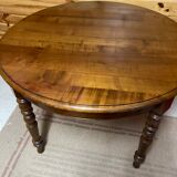 Table ronde style empire Louis Philippe en bois de merisier massif