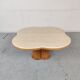 Table basse vintage "nuage" en travertin, années 80