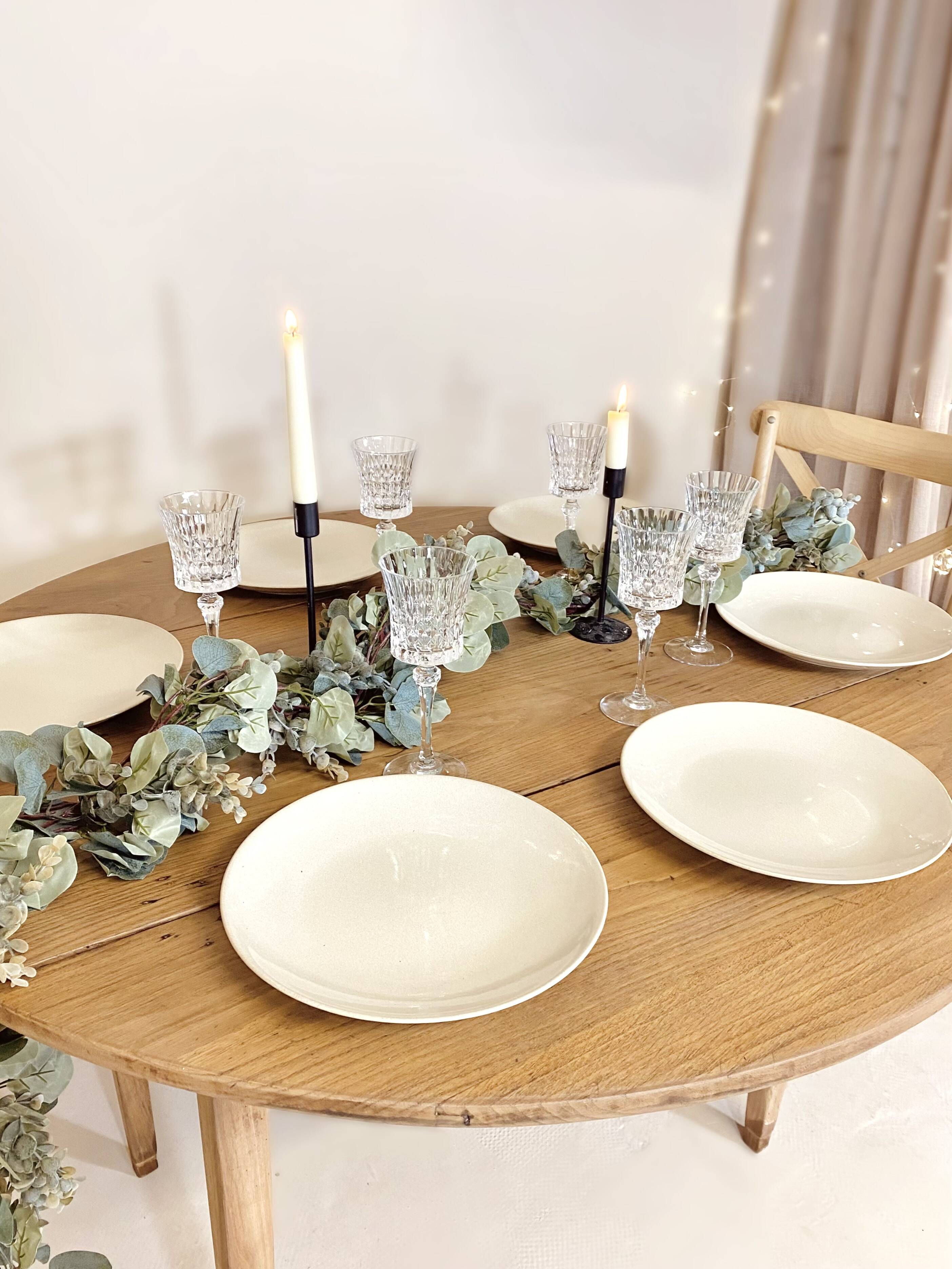 Restored solid oak round table