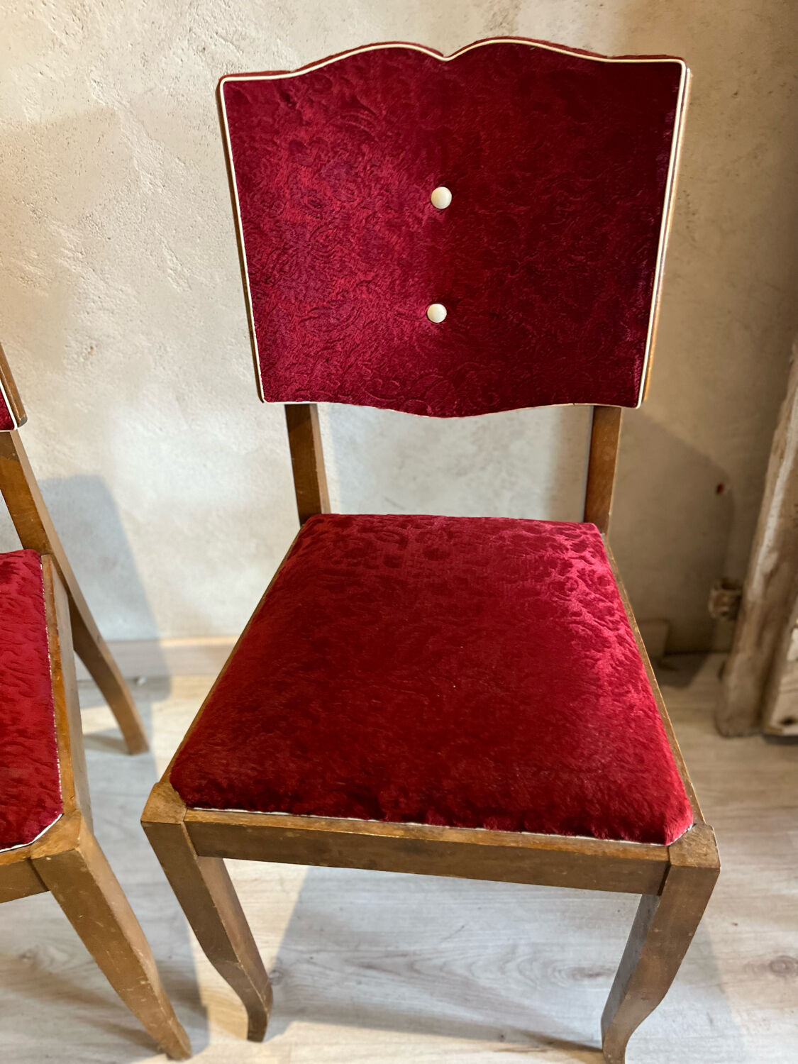 Set of 2 upholstered chairs 1950/60