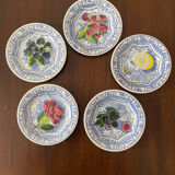 Set de 5 assiettes Gien pour le dessert