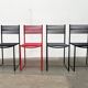 Spaghetti chairs model 101 Italian Postmodern Space Age by Giandomenico Belotti for Alias, 1970s, set of 4