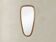 Wonderful 1950s mirror on a teak wood panel with brass frame. Made in Germany