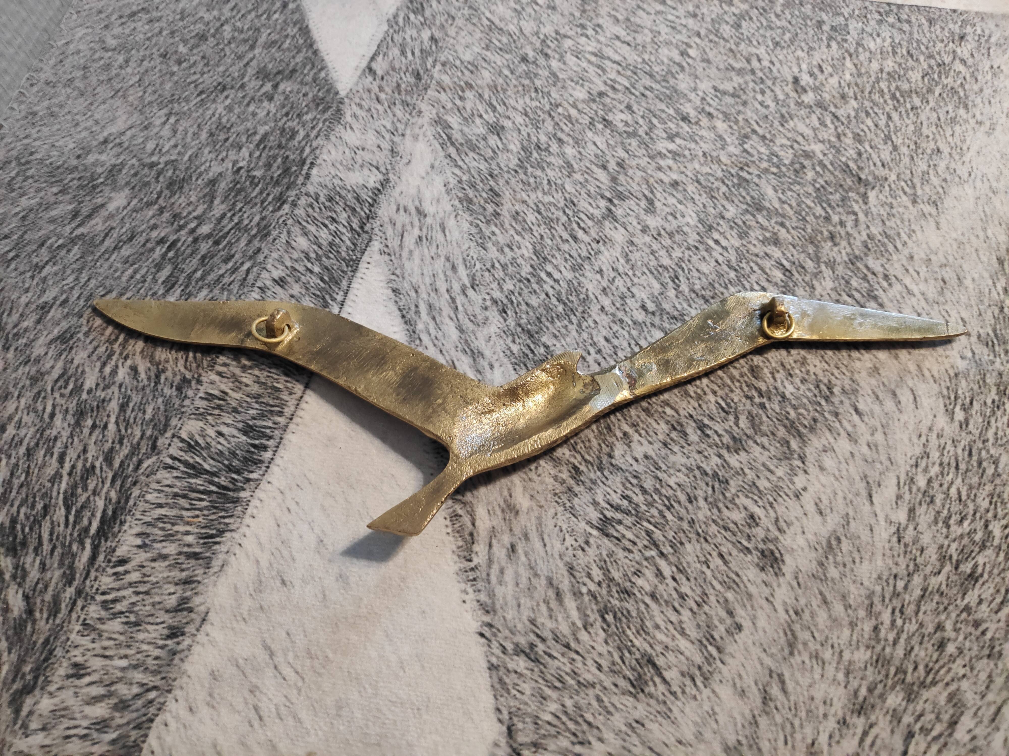 Mouettes en laiton massif avec crochets au dos